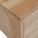 Éjjeliszekrény, masszív fa, természetes, BRUNI