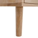 Éjjeliszekrény, masszív fa, természetes, BRUNI