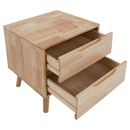 Éjjeliszekrény, masszív fa, természetes, BRUNI