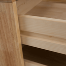 Éjjeliszekrény, masszív fa, természetes, BRUNI