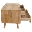 Éjjeliszekrény, masszív fa, természetes, BRUNI