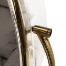 Függő fotel állvánnyal, átlátszó/arany/szürke, BUBBLE NEW TYP 2