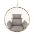 Függő fotel, átlátszó/arany/szürke, BUBBLE NEW TYP 1