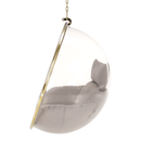 Függő fotel, átlátszó/arany/szürke, BUBBLE NEW TYP 1