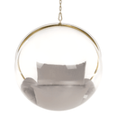 Függő fotel, átlátszó/arany/szürke, BUBBLE NEW TYP 1