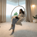 Függő fotel, átlátszó/arany/fehér, BUBBLE NEW TYP 1