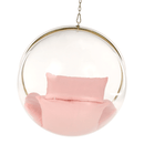Függő fotel, átlátszó/arany/rózsaszín, BUBBLE NEW TYP 1