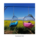 Függő fotel, átlátszó/arany/szürke, BUBBLE NEW TYP 1