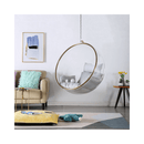 Függő fotel, átlátszó/arany/szürke, BUBBLE NEW TYP 1