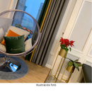 Függő fotel állvánnyal, átlátszó/ezüst/szürke, BUBBLE NEW TYP 2