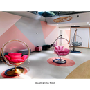 Függő fotel állvánnyal, átlátszó/arany/szürke, BUBBLE NEW TYP 2