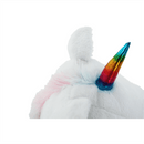 Babzsák unikornis, fehér/rózsaszín/szín mix, BUFEL