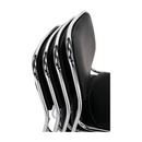 Szék tárgyalóterembe, fekete textilbőr, BULUT