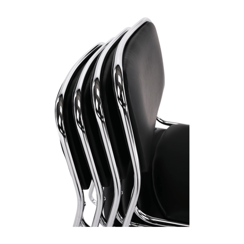 Szék tárgyalóterembe, fekete textilbőr, BULUT