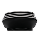 Szék tárgyalóterembe, fekete textilbőr, BULUT