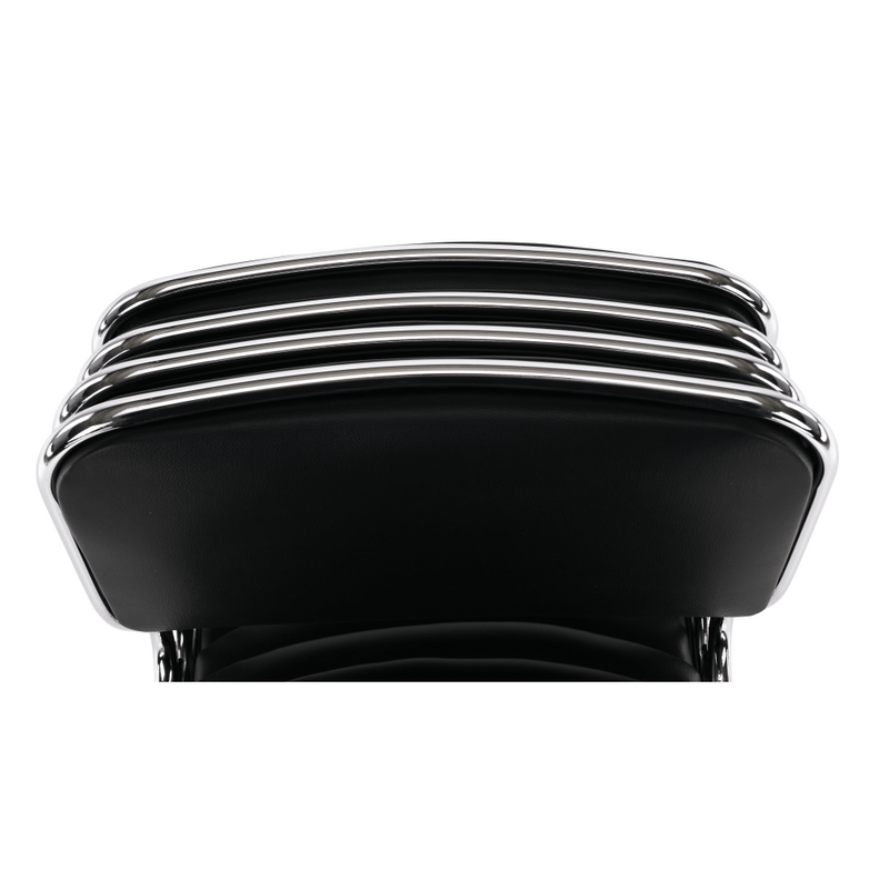 Szék tárgyalóterembe, fekete textilbőr, BULUT