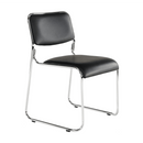Szék tárgyalóterembe, fekete textilbőr, BULUT