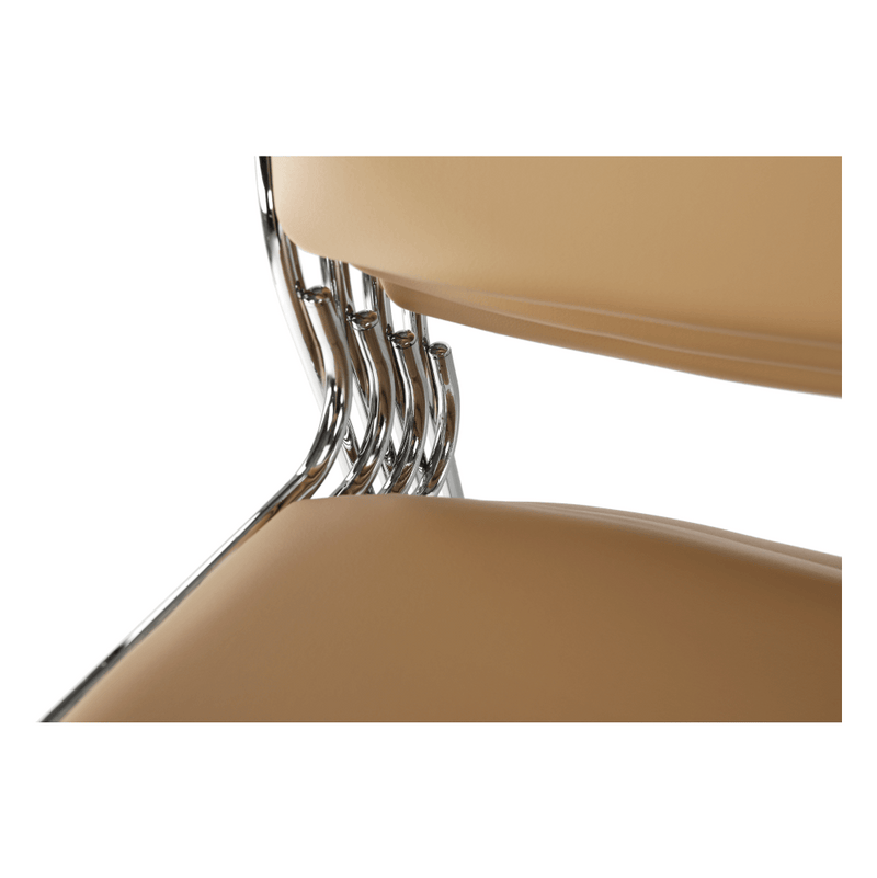 Szék tárgyalóterembe, barna textilbőr, BULUT