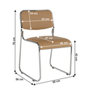 Szék tárgyalóterembe, barna textilbőr, BULUT