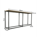 Konzolasztal ipari stílusban, tölgy/fekete, BUSTA