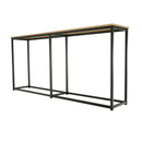 Konzolasztal ipari stílusban, tölgy/fekete, BUSTA