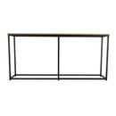 Konzolasztal ipari stílusban, tölgy/fekete, BUSTA