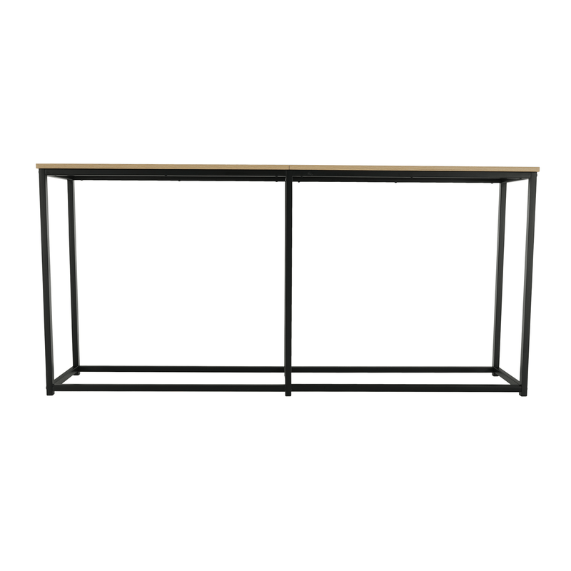 Konzolasztal ipari stílusban, tölgy/fekete, BUSTA