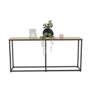 Konzolasztal ipari stílusban, tölgy/fekete, BUSTA