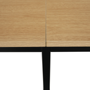 Konzolasztal ipari stílusban, tölgy/fekete, BUSTA