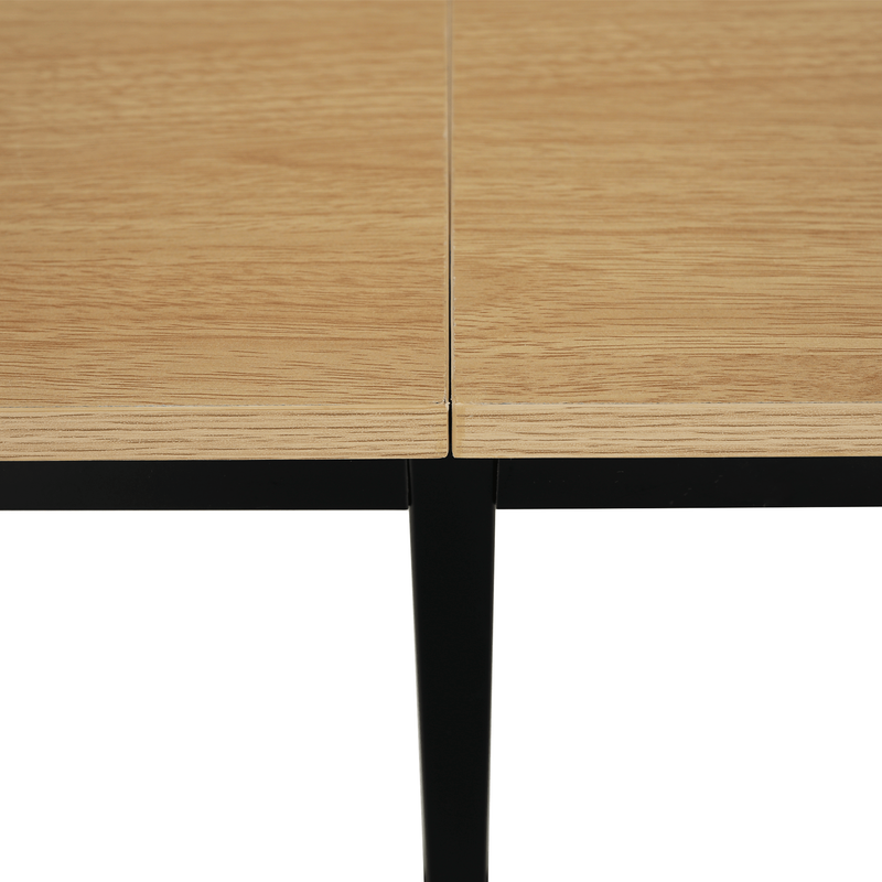 Konzolasztal ipari stílusban, tölgy/fekete, BUSTA