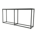 Konzolasztal ipari stílusban, sötétszürke grafit/fekete, BUSTA