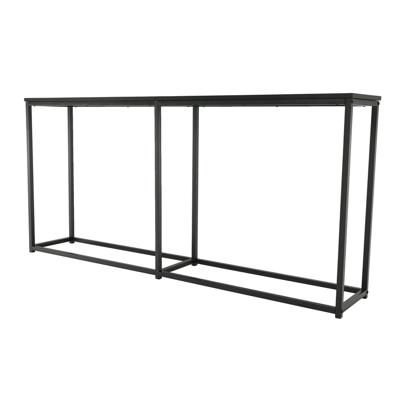 Konzolasztal ipari stílusban, sötétszürke grafit/fekete, BUSTA