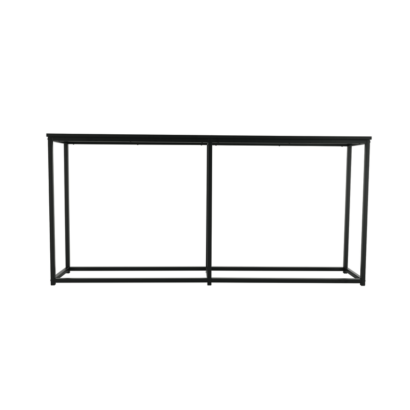 Konzolasztal ipari stílusban, sötétszürke grafit/fekete, BUSTA