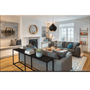 Konzolasztal ipari stílusban, sötétszürke grafit/fekete, BUSTA