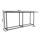 Konzolasztal ipari stílusban, sötétszürke grafit/fekete, BUSTA