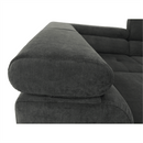 Ülőgarnitúra tárolóhellyel, szürke, szövet, balos, BUTON R