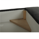 Ülőgarnitúra tárolóhellyel, szürke, szövet, balos, BUTON R