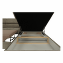 Ülőgarnitúra tárolóhellyel, világosbarna melír, szövet, jobbos, BUTON R