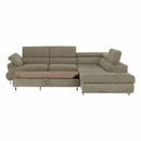 Ülőgarnitúra tárolóhellyel, világosbarna melír, szövet, jobbos, BUTON R