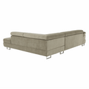 Ülőgarnitúra tárolóhellyel, világosbarna melír, szövet, jobbos, BUTON R