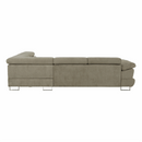 Ülőgarnitúra tárolóhellyel, világosbarna melír, szövet, jobbos, BUTON R