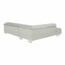 Ülőgarnitúra tárolóhellyel, világosszürke, szövet, balos, BUTON R