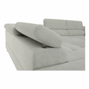 Ülőgarnitúra tárolóhellyel, világosszürke, szövet, balos, BUTON R