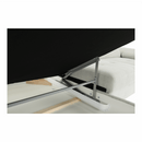 Ülőgarnitúra tárolóhellyel, világosszürke, szövet, balos, BUTON R