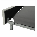 Ülőgarnitúra tárolóhellyel, világosszürke, szövet, balos, BUTON R