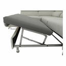 Ülőgarnitúra tárolóhellyel, világosszürke, szövet, balos, BUTON R