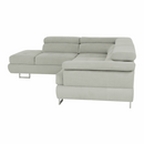 Ülőgarnitúra tárolóhellyel, világosszürke, szövet, balos, BUTON R