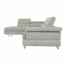 Ülőgarnitúra, világos szürke, szövet, balos, BUTON P