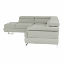 Ülőgarnitúra, világos szürke, szövet, balos, BUTON P