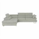 Ülőgarnitúra, világos szürke, szövet, balos, BUTON P